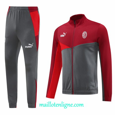 Thai Maillot Ensemble AC Milan Veste Survetement Rouge 2024 2025 ligne248448