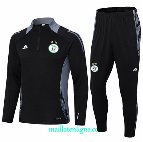 Thai Maillot Ensemble Algérie Survetement Noir 2024 2025 ligne248453