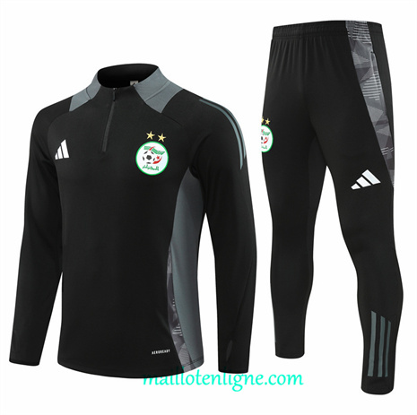 Thai Maillot Ensemble Algérie Survetement Noir 2024 2025 ligne248454