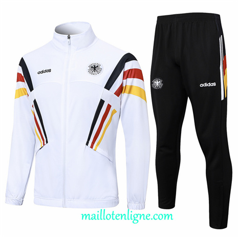 Thai Maillot Ensemble Allemagne Veste Survetement Blanc 2024 2025 ligne248467