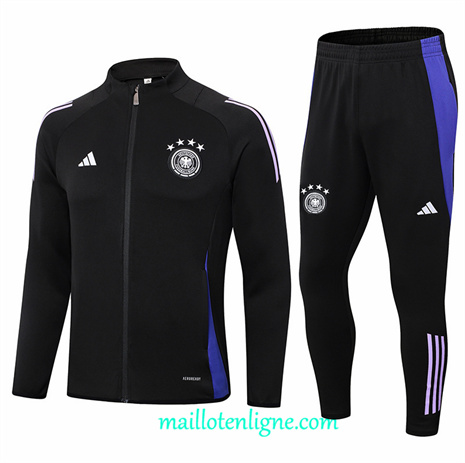 Thai Maillot Ensemble Allemagne Veste Survetement Noir 2024 2025 ligne248468