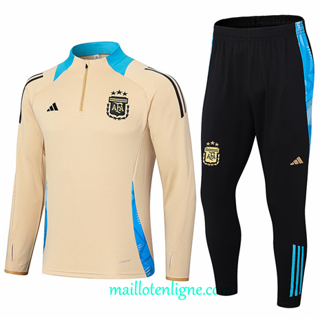 Thai Maillot Ensemble Argentine Survetement Jaune 2024 2025 ligne248477