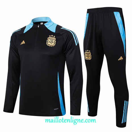 Thai Maillot Ensemble Argentine Survetement Noir 2024 2025 ligne248479