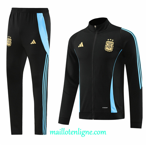 Thai Maillot Ensemble Argentine Veste Survetement Noir 2024 2025 ligne248483