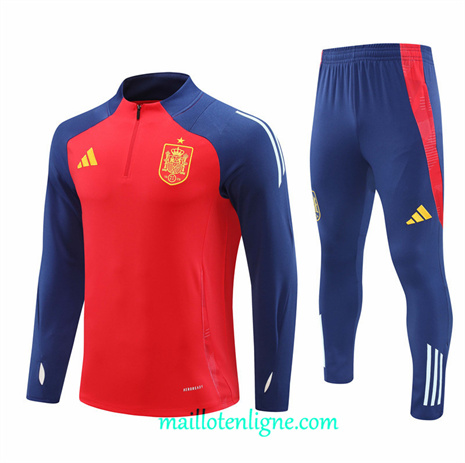 Thai Maillot Ensemble Espagne Survetement Rouge 2024 2025 ligne248531