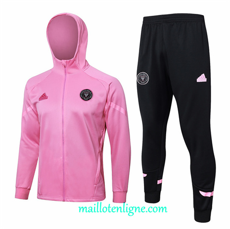 Thai Maillot Ensemble Inter Miami Veste Survetement à Capuche Rose 2024 2025 ligne248550