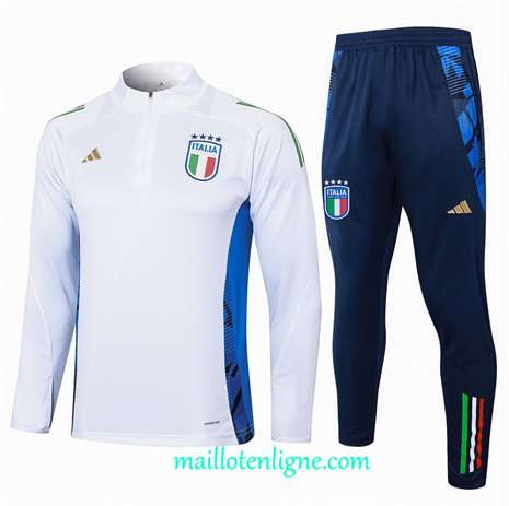 Thai Maillot Ensemble Italie Survetement Blanc 2024 2025 ligne248555