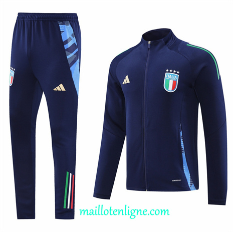 Thai Maillot Ensemble Italie Veste Survetement Bleu Marine 2024 2025 ligne248563