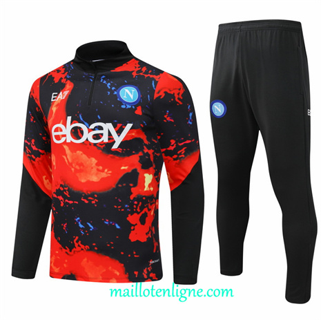 Thai Maillot Ensemble Naples Survetement Rouge 2024 2025 ligne248575