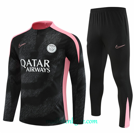 Thai Maillot Ensemble Paris Saint-Germain Survetement Noir 2024 2025 ligne248581