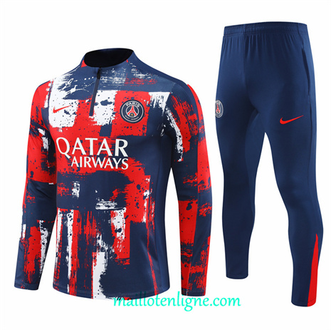 Thai Maillot Ensemble Paris Saint-Germain Survetement Rouge 2024 2025 ligne248584