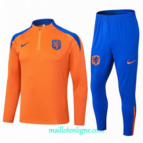 Thai Maillot Ensemble Pays-Bas Survetement Orange 2024 2025 ligne248597