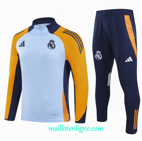 Thai Maillot Ensemble Real Madrid Survetement Bleu 2024 2025 ligne248611