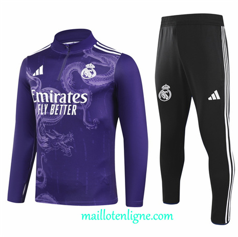 Thai Maillot Ensemble Real Madrid Special Survetement Violet 2024 2025 ligne248605