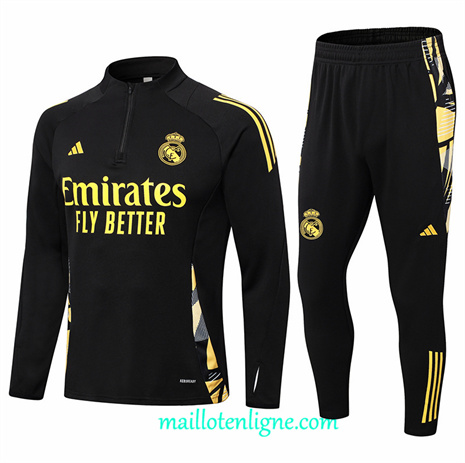 Thai Maillot Ensemble Real Madrid Survetement Noir 2024 2025 ligne248616