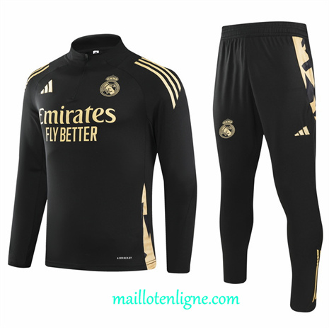 Thai Maillot Ensemble Real Madrid Survetement Noir 2024 2025 ligne248617