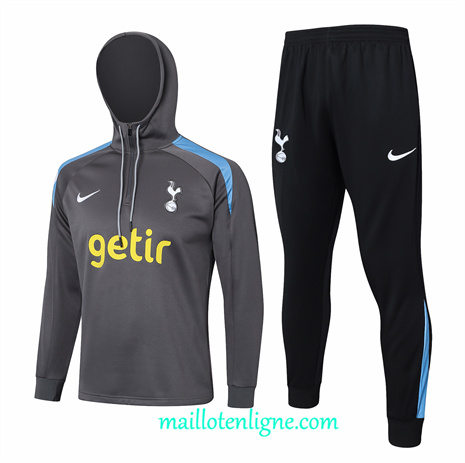 Thai Maillot Ensemble Tottenham Hotspur Survetement à Capuche Gris 2024 2025 ligne248627