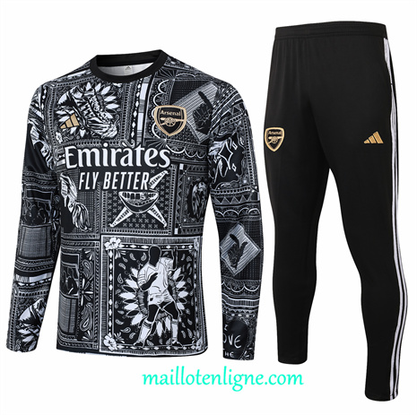 Thai Maillot Ensemble Arsenal Enfant Survetement Noir 2024 2025 ligne248647