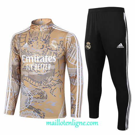 Thai Maillot Ensemble Real Madrid Enfant Survetement Jaune 2024 2025 ligne248686