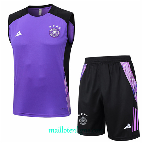 Thai Maillot Ensemble Allemagne Debardeur Training Violet 2024 2025 ligne248712