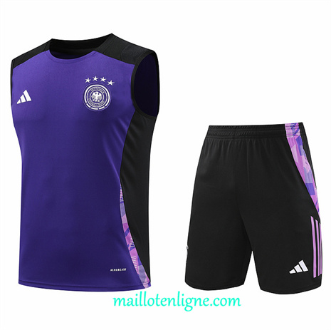 Thai Maillot Ensemble Allemagne Debardeur Training Violet 2024 2025 ligne248713