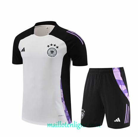 Thai Maillot Ensemble Allemagne + Short Training Blanc 2024 2025 ligne248699