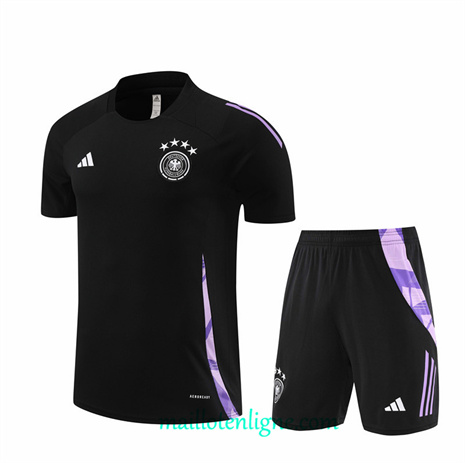 Thai Maillot Ensemble Allemagne + Short Training Noir 2024 2025 ligne248702