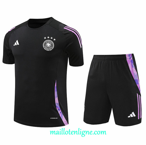 Thai Maillot Ensemble Allemagne + Short Training Noir 2024 2025 ligne248703