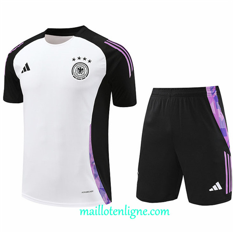 Thai Maillot Ensemble Allemagne + Short Training Blanc 2024 2025 ligne248700