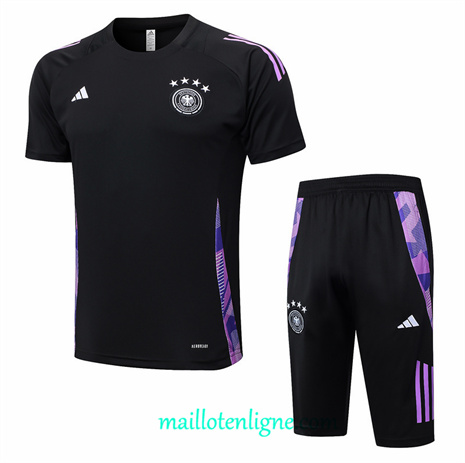 Thai Maillot Ensemble Allemagne + Short Training Noir 2024 2025 ligne248704