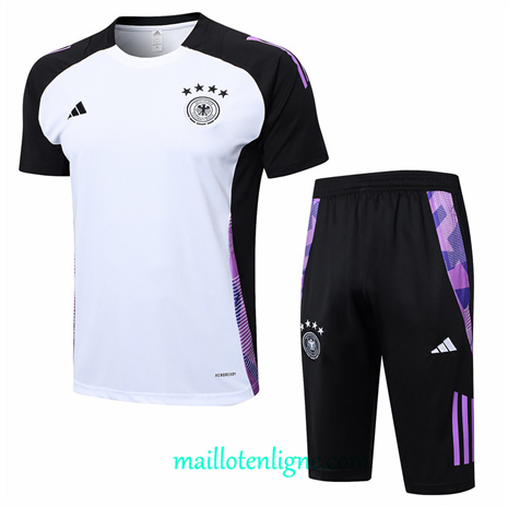 Thai Maillot Ensemble Allemagne + Short Training Blanc 2024 2025 ligne248701