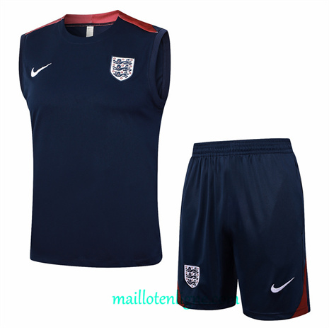 Thai Maillot Ensemble Angleterre Debardeur Training Bleu Marine 2024 2025 ligne248725