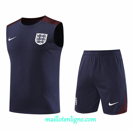 Thai Maillot Ensemble Angleterre Debardeur Training bleu marine 2024 2025 ligne248727