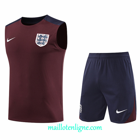 Thai Maillot Ensemble Angleterre Debardeur Training Brun 2024 2025 ligne248728