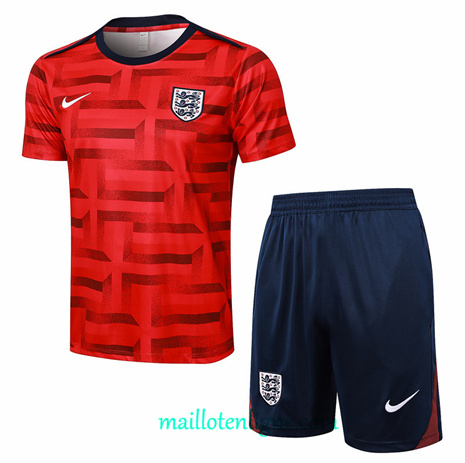 Thai Maillot Ensemble Angleterre + Short Training Rouge 2024 2025 ligne248724