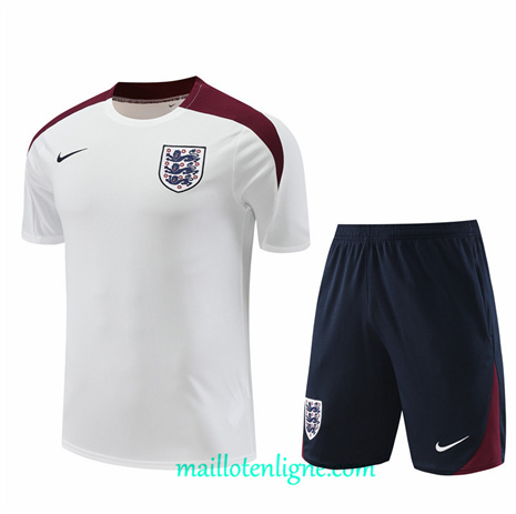 Thai Maillot Ensemble Angleterre + Short Training Blanc 2024 2025 ligne248719