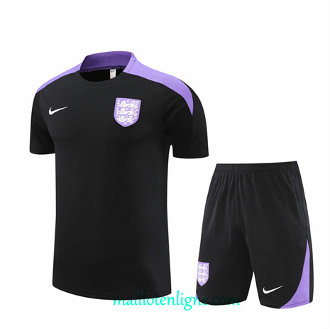 Thai Maillot Ensemble Angleterre + Short Training Noir 2024 2025 ligne248723