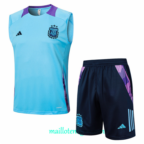 Thai Maillot Ensemble Argentine Debardeur Training Bleu 2024 2025 ligne248738