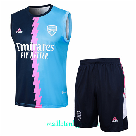 Thai Maillot Ensemble Arsenal Debardeur Training Bleu 2024 2025 ligne248748