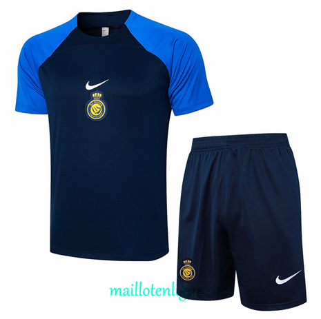 Thai Maillot Ensemble Al-Nassr + Short Training Bleu 2024 2025 ligne248757