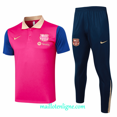 Thai Maillot Ensemble Barcelone POLO Training Rose 2024 2025 ligne248768