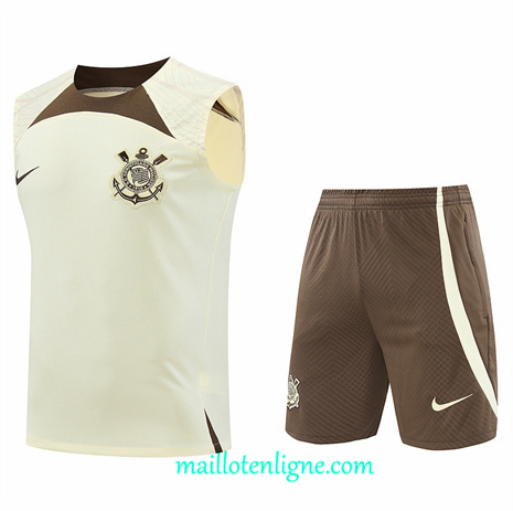 Thai Maillot Ensemble Corinthians Debardeur Training Blanc 2024 2025 ligne248780