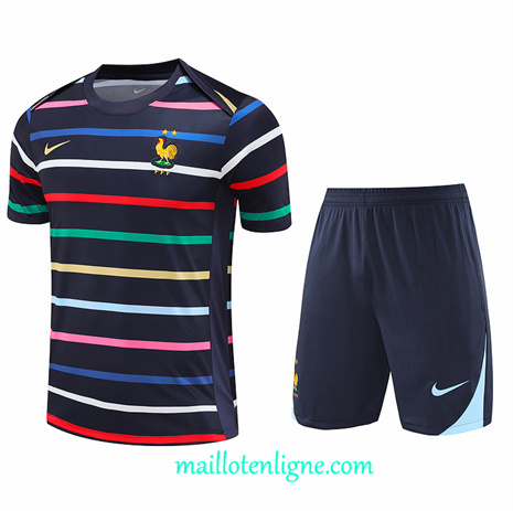 Thai Maillot Ensemble France + Short Training Bleu 2024 2025 ligne248804