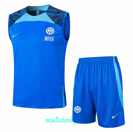 Thai Maillot Ensemble Inter Milan Debardeur Training bleu ciel 2024 2025 ligne248819