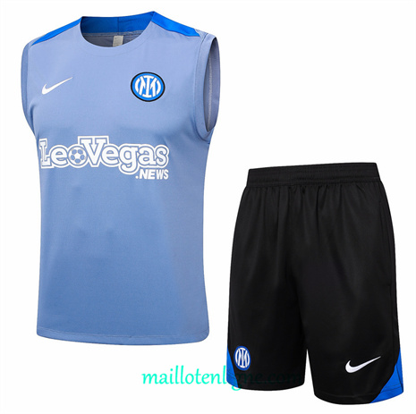 Thai Maillot Ensemble Inter Milan Debardeur Training Gris 2024 2025 ligne248820