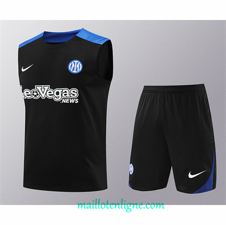 Thai Maillot Ensemble Inter Milan Debardeur Training Noir 2024 2025 ligne248823