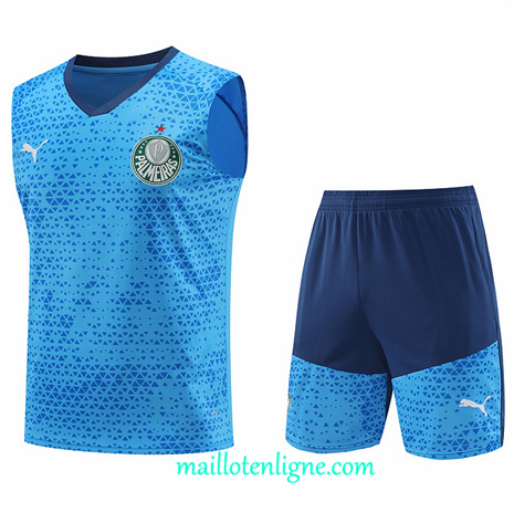 Thai Maillot Ensemble Palmeiras Debardeur Training Bleu 2024 2025 ligne248848