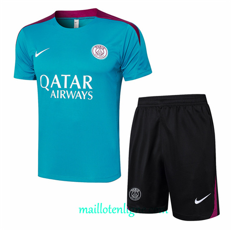 Thai Maillot Ensemble Paris Saint-Germain + Short Training Bleu 2024 2025 ligne248855