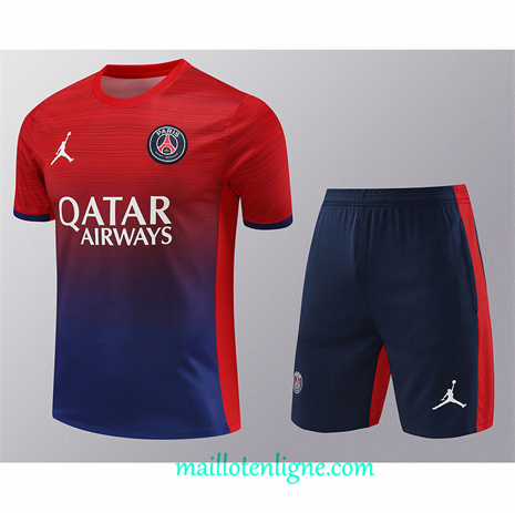 Thai Maillot Ensemble Paris Saint-Germain + Short Training Rouge 2024 2025 ligne248862