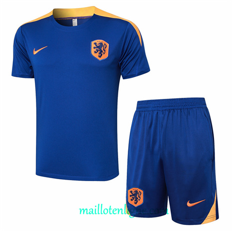 Thai Maillot Ensemble Pays-Bas + Short Training Bleu 2024 2025 ligne248873